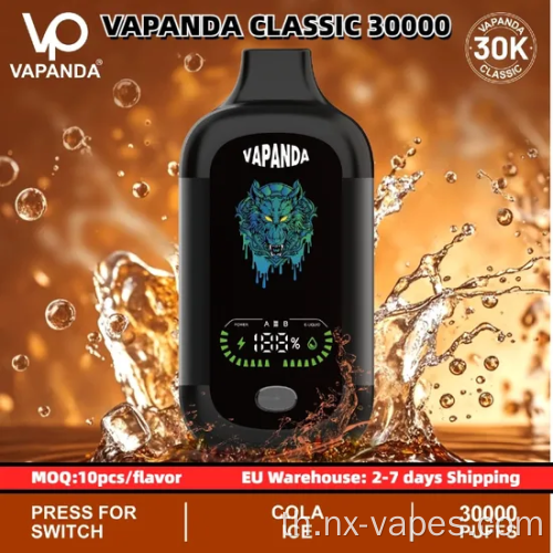 Vapanda Classic 30000 Puffs หน้าจอดิจิตอล 30K vape